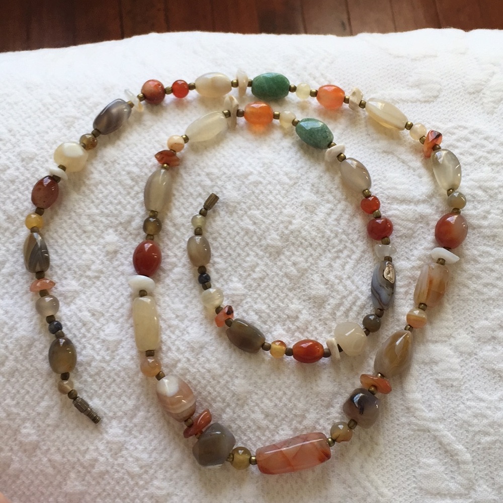 Vintage semiprecious stone necklace